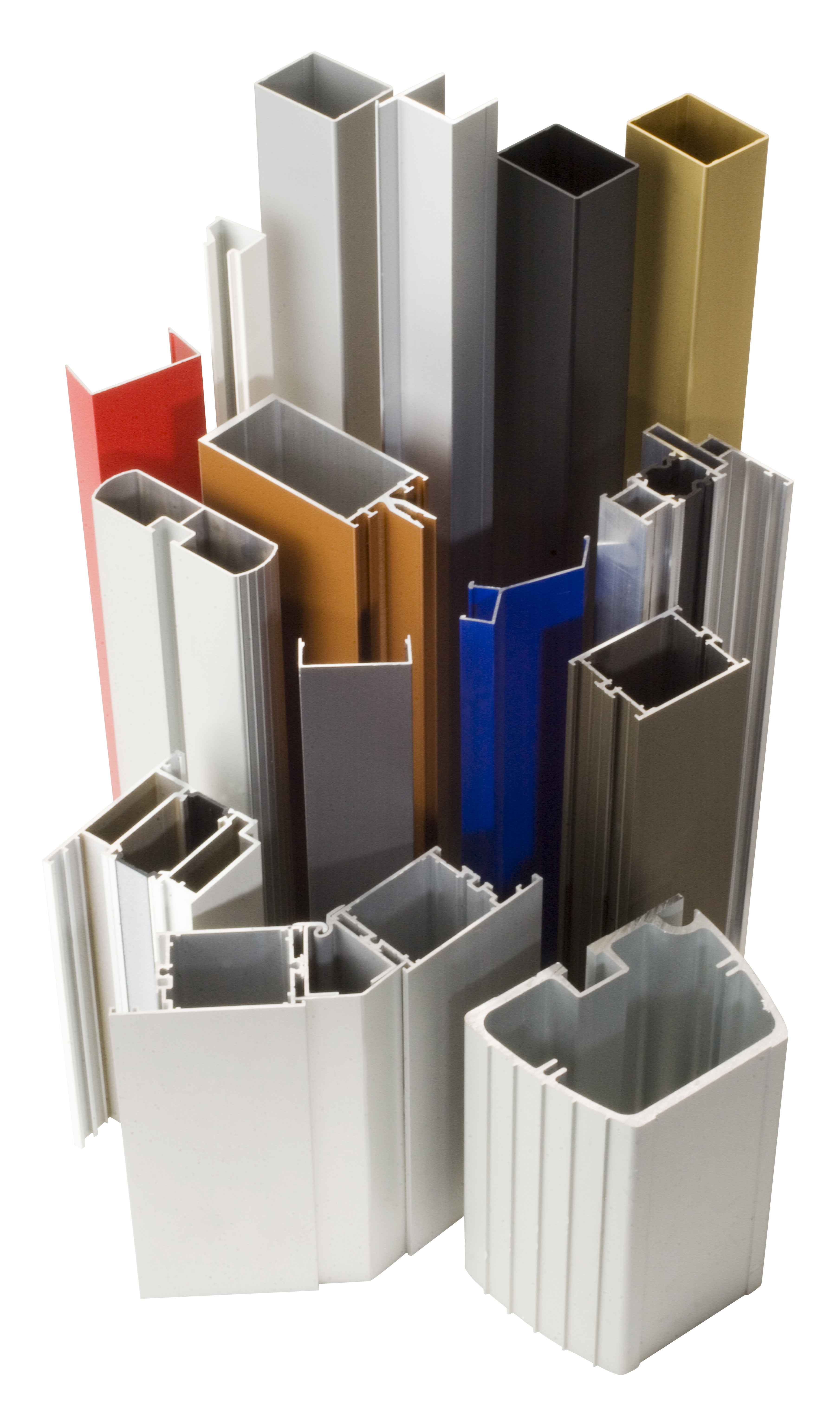 Purso profiles, anodized, powder coated