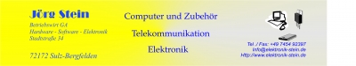 Jörg Stein, Hardware-Software-Elektronik<br>Dreh- und Frästeile Logo