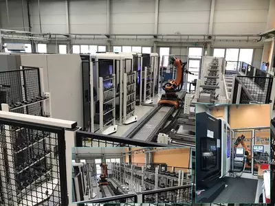 3x 5-Achs BAZ automatisierte Fertigungszelle