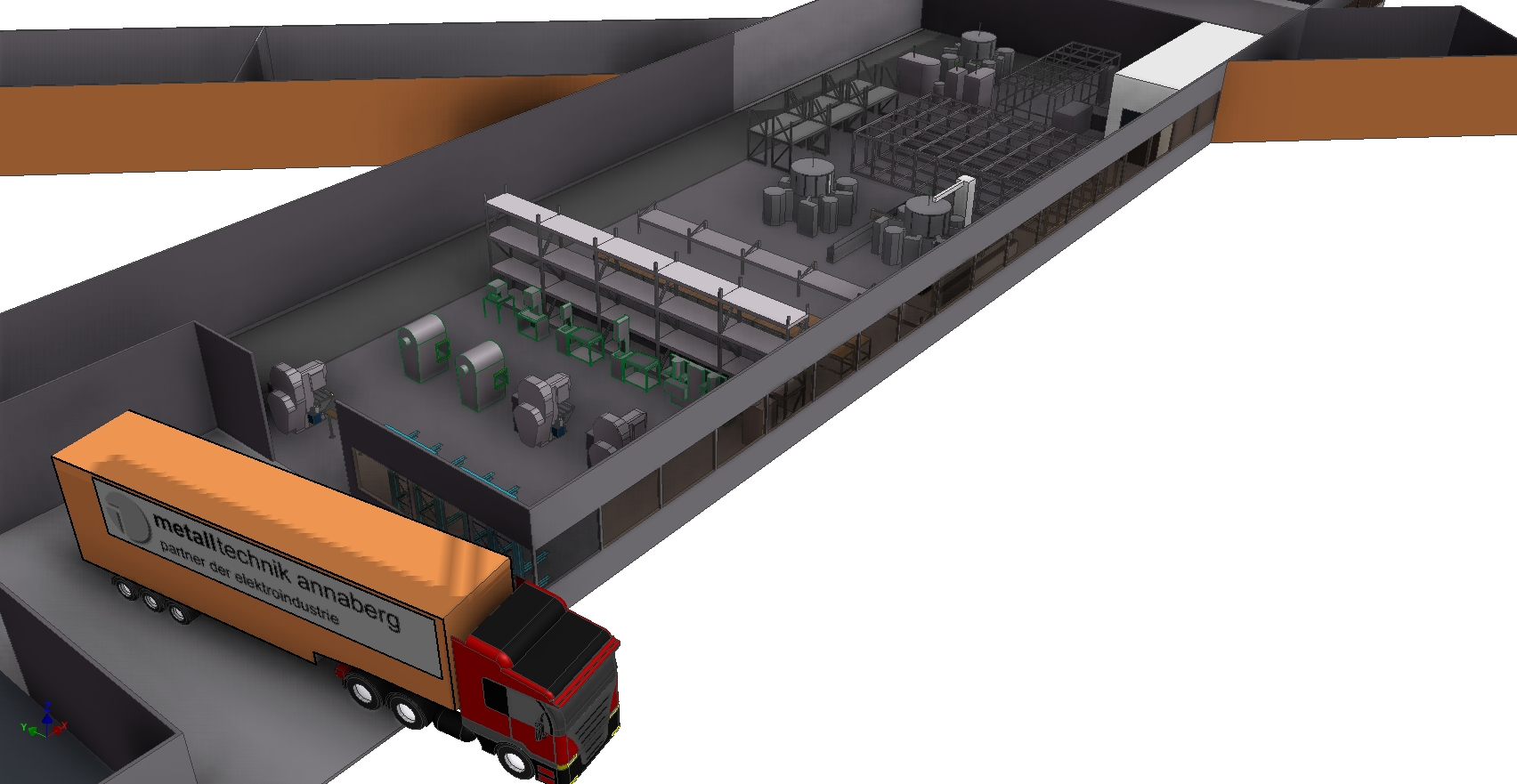Fertigungshalle Automaten und Handarbeit