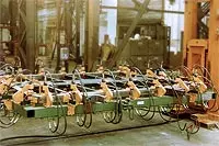 Hydraulische Spannvorrichtung für Seitenwände