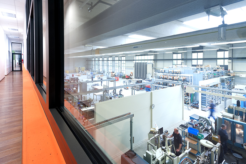 Ein Blick in die Montagehalle