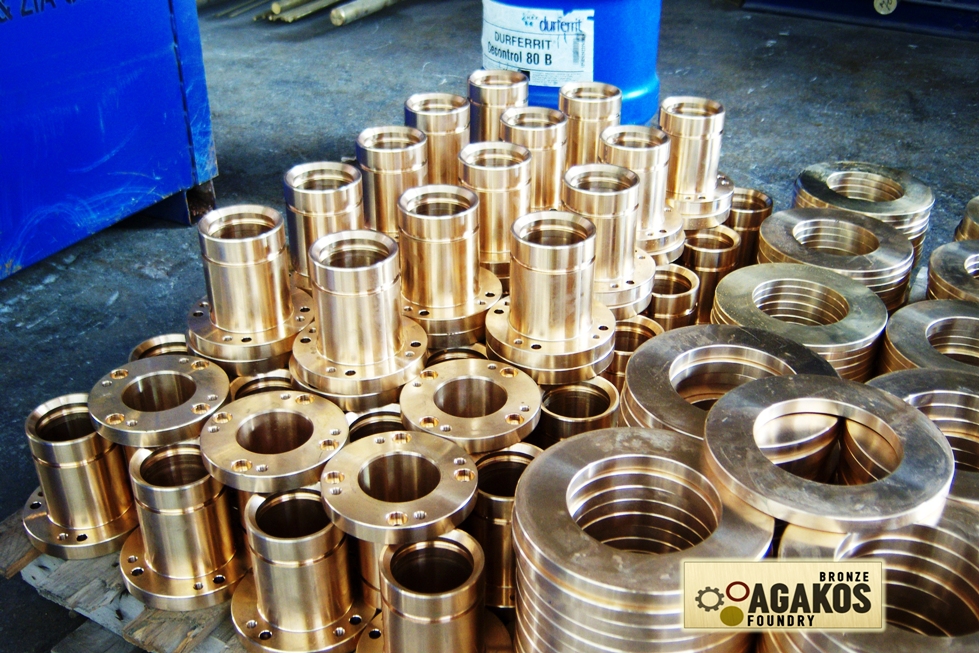 Bundbuchsen und Ringe aus Bronze (Zinn-Bronze, Rotguß und Aluminium-Bronze).
