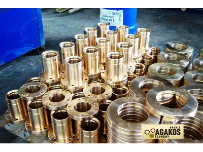 Bundbuchsen und Ringe aus Bronze (Zinn-Bronze, Rotguß und Aluminium-Bronze).