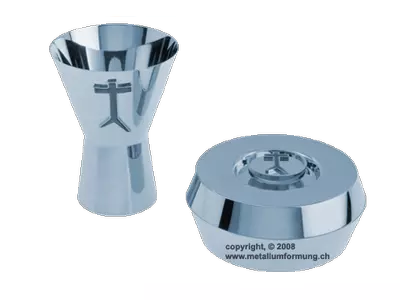 Trinkbecher+Hostienschale (Metalldrücken von Hand)