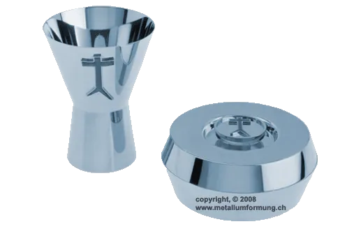 Trinkbecher+Hostienschale (Metalldrücken von Hand)
