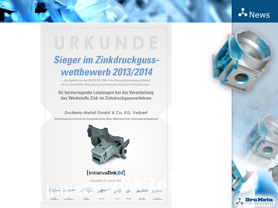 Zinkdruckgusswettbewerb 2013/2014
