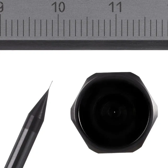 Kleinstbohrung 0,1 mm (vergrößert)