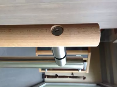 Edelstahl- Holzgriff Kombination