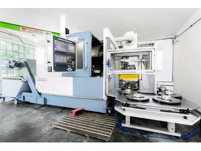 Drehbank mit Futterautomat