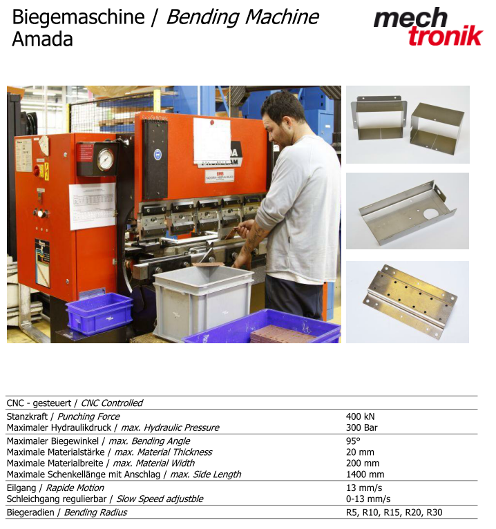 Amada-Biegemaschine