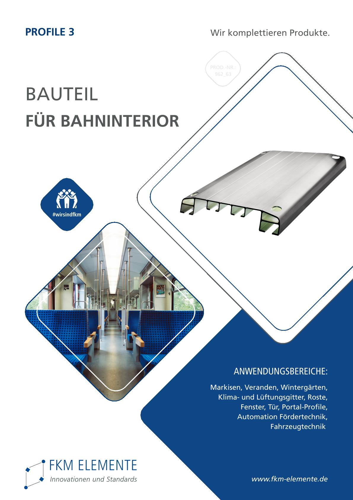 Bauteil für Bahninteri