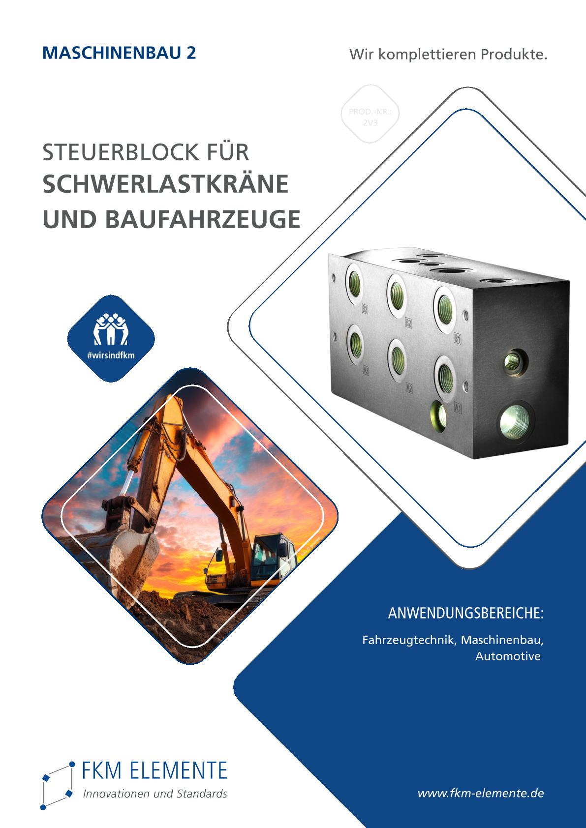 Steuerblock für Schwerlastkräne und Baufahrzeuge