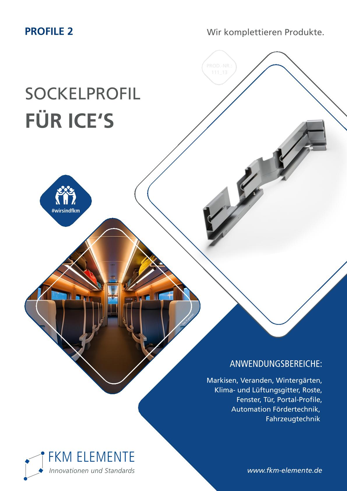 Sockelprofil für ICE's