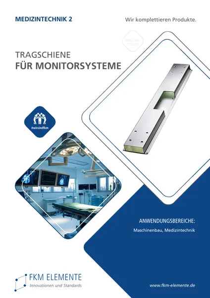 Trageschiene für Monitorsysteme