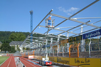 Überdachung der Gegentribüne Moselstadion Trier