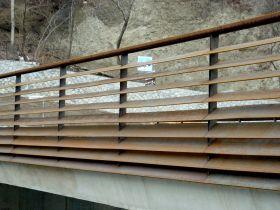 Geländer Zufahrstbrücke Cortenstahl