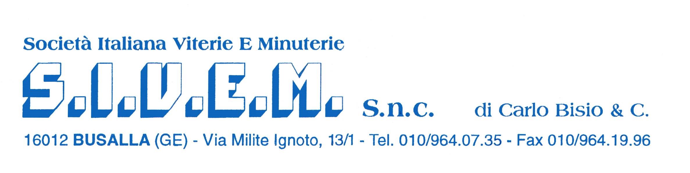 S.I.V.E.M.  snc di carlo bisio & c Logo