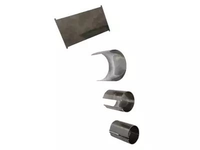 zu Rohr gerundetes Blech