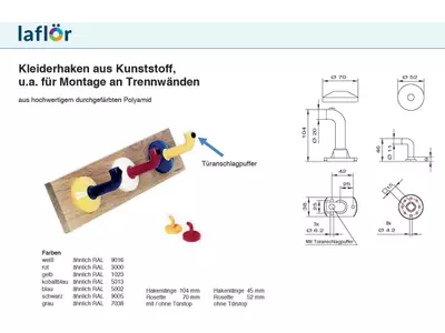 Kleiderhacken aus Kunststoff