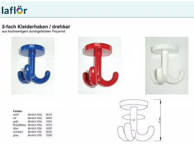 3-fach Kleiderhacken