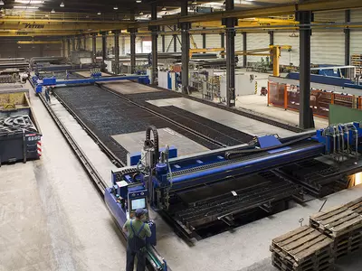 Fertigungsstra�e autogenes Brennschneiden