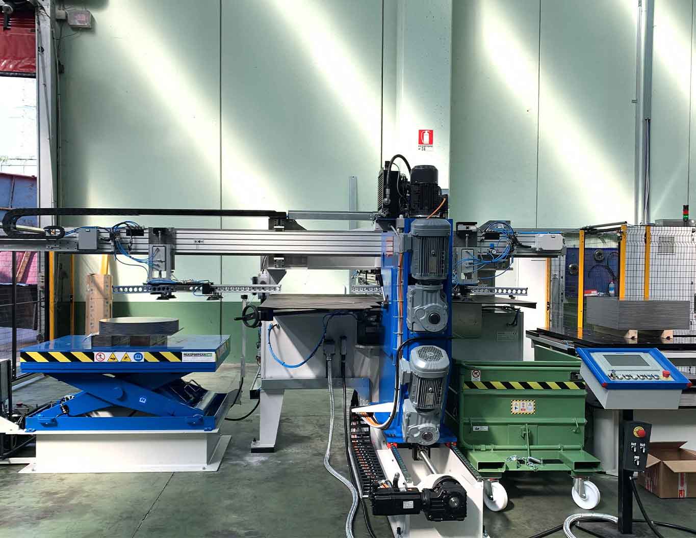 Automatic disc cutting line