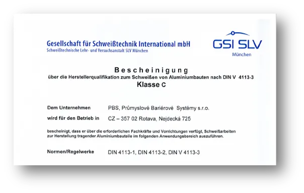 Aluminiumschweissen Klasse C