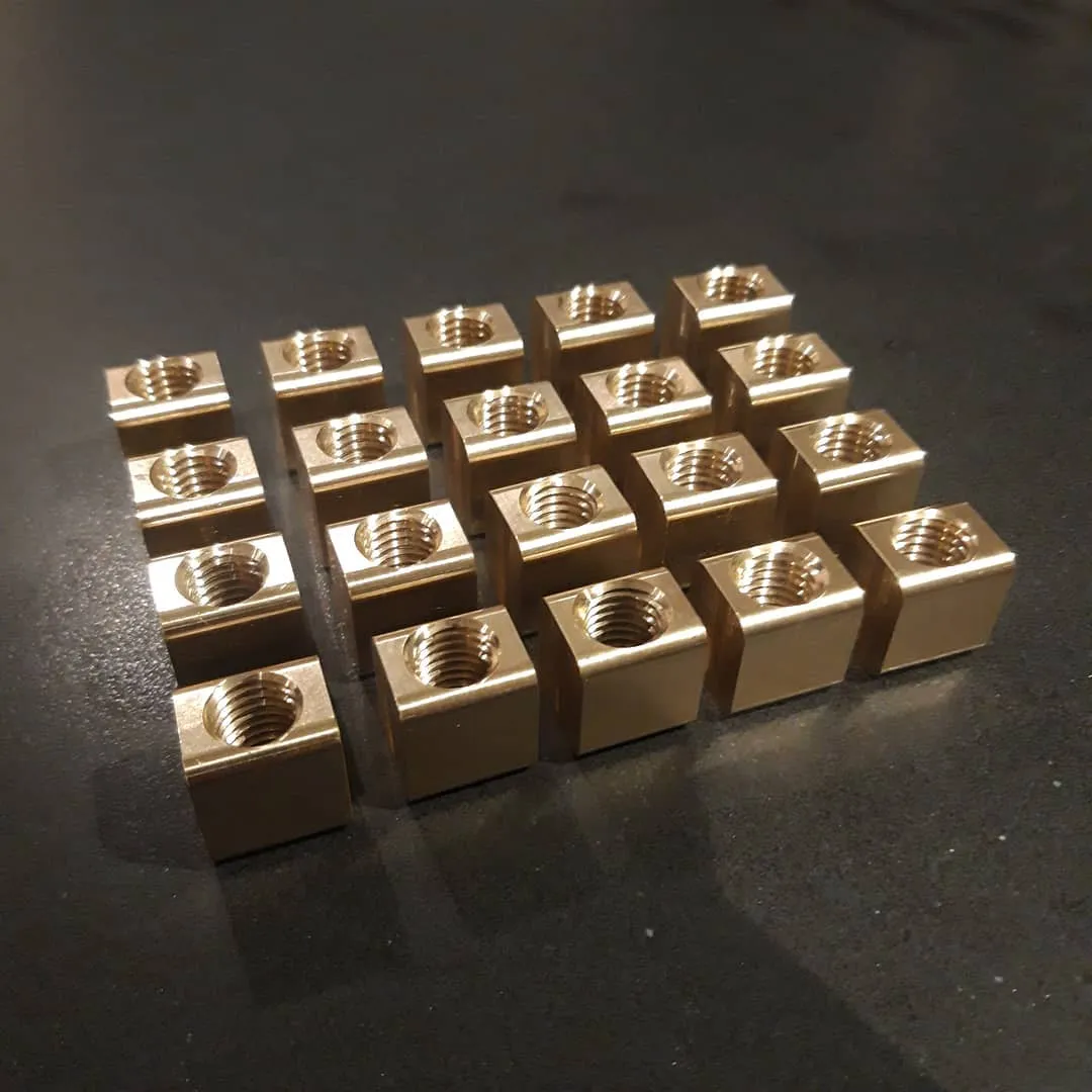Brass nuts M12x1.75  double lead thread