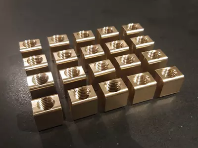 Brass nuts M12x1.75  double lead thread