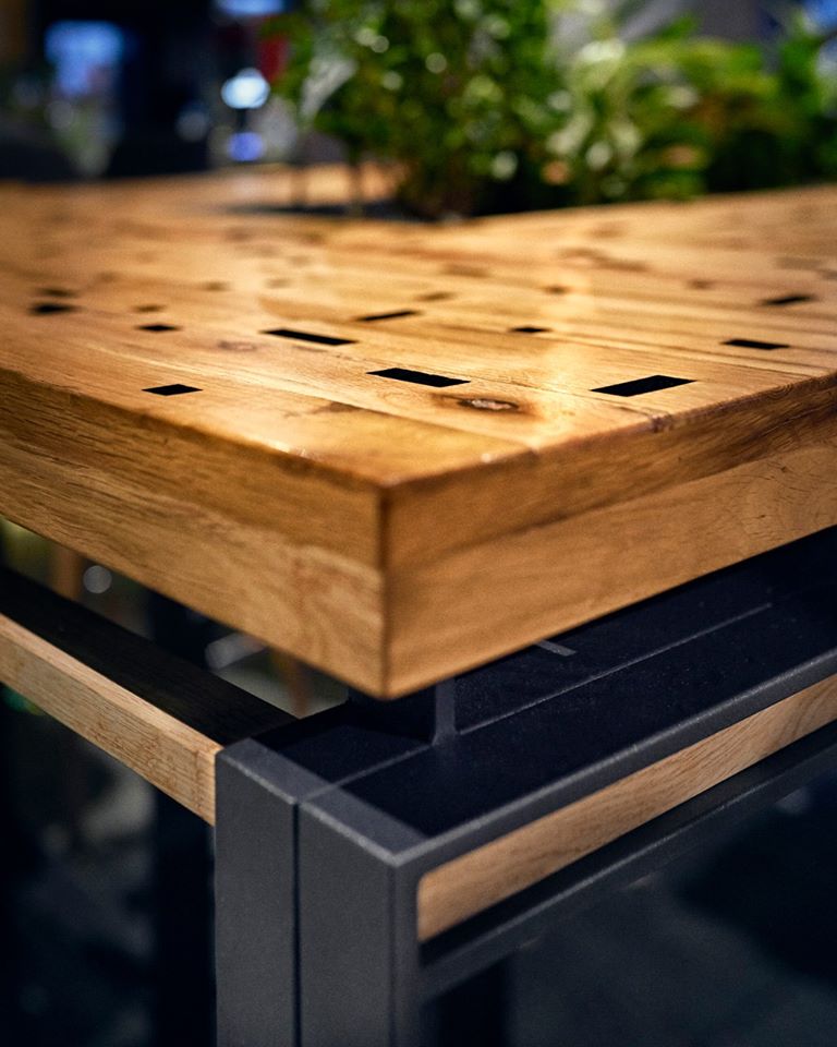 Laser cut wooden table