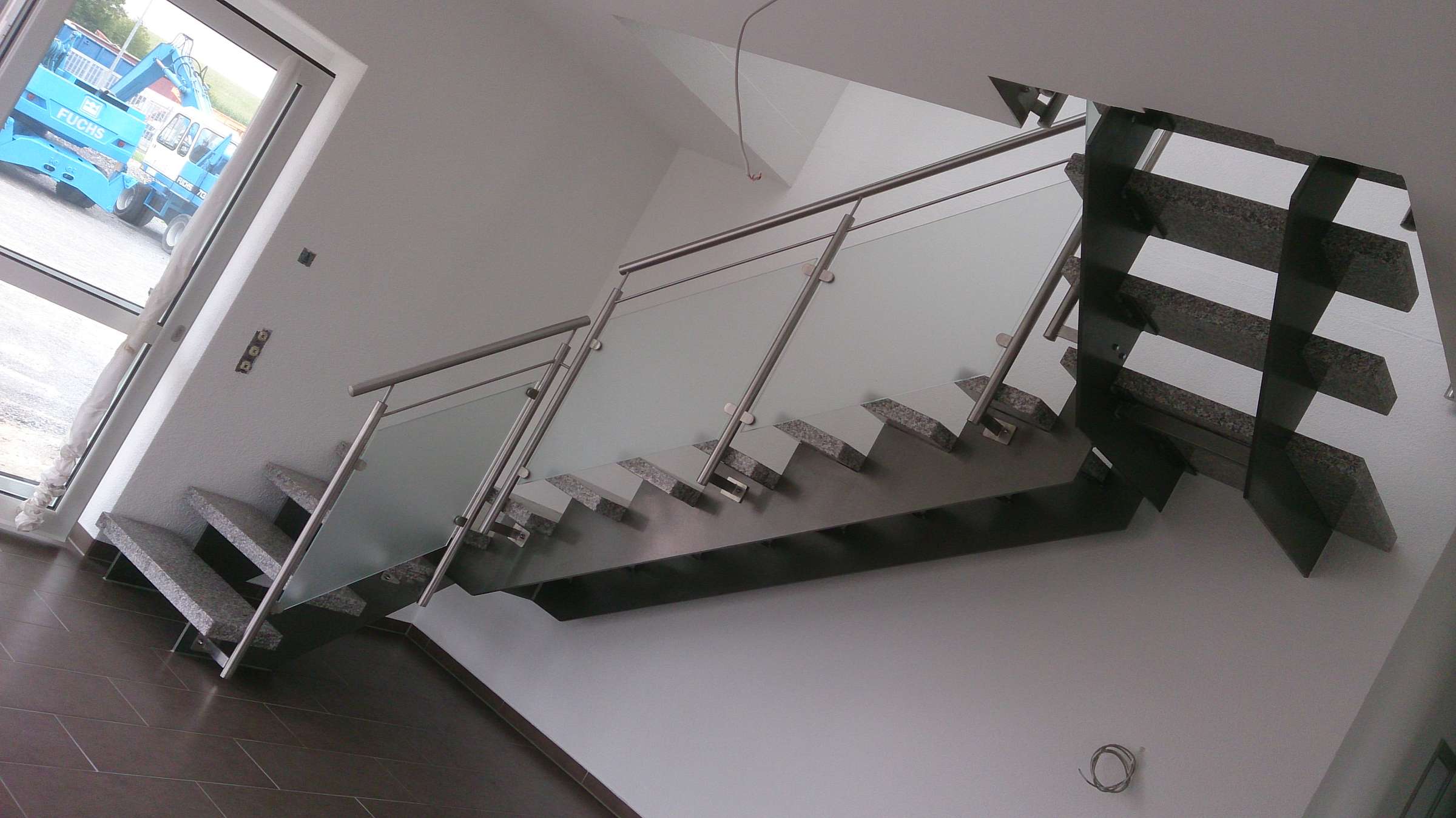 Treppenkonstruktion mit Geländer
