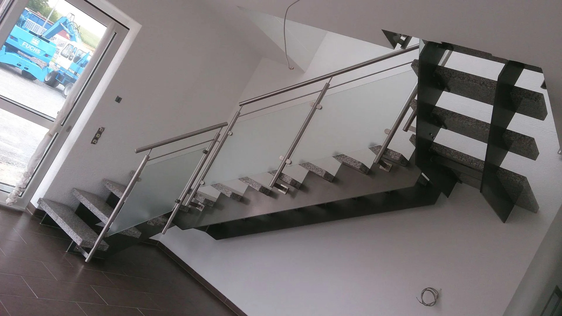 Treppenkonstruktion mit Geländer