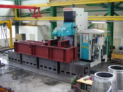 Fahrständerfräsmaschine, Verfahrweg: x=10300, y= 1600 mm