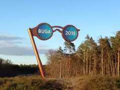 Bau einer überdimensionalen Brille zur Eröffnung der Bundesgartenschau im Havelland