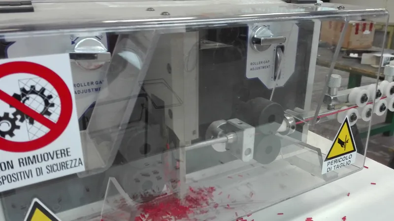 Cut and strip machine
