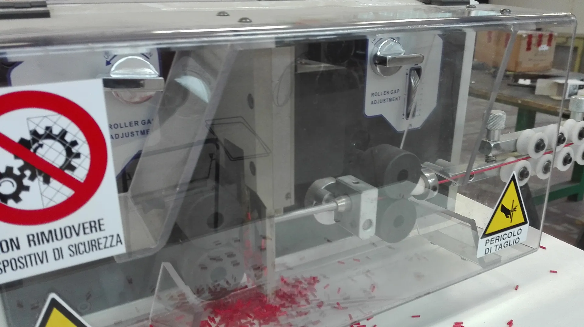 Cut and strip machine