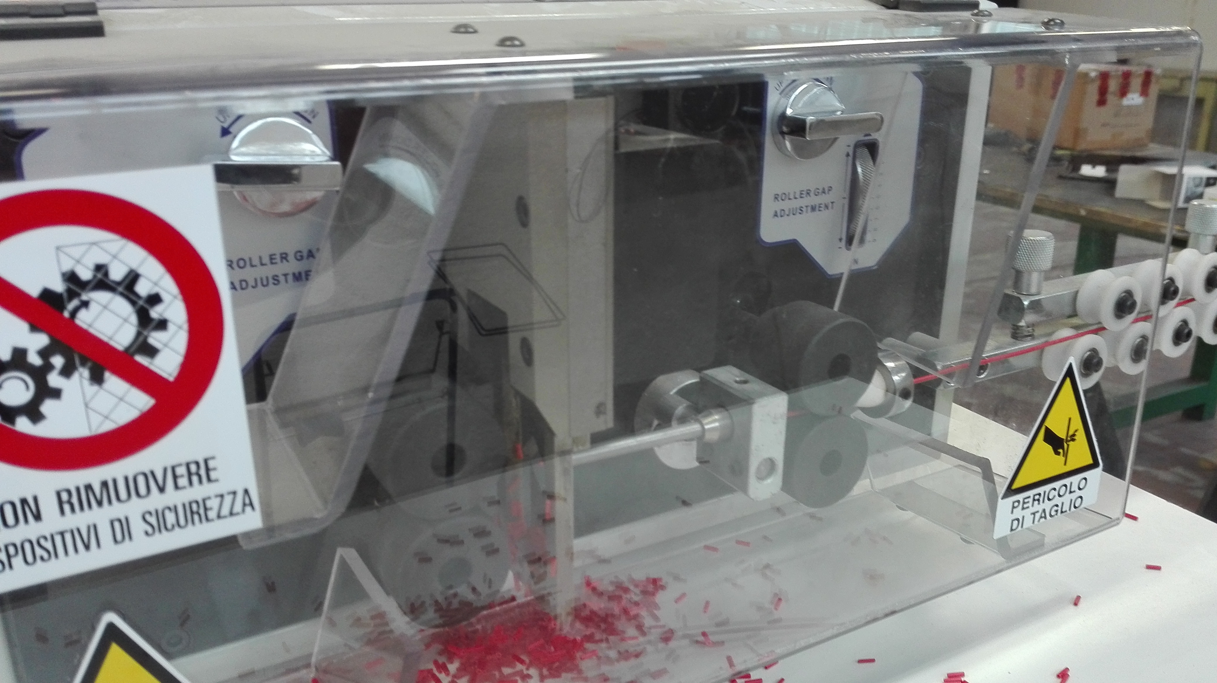 Cut and strip machine