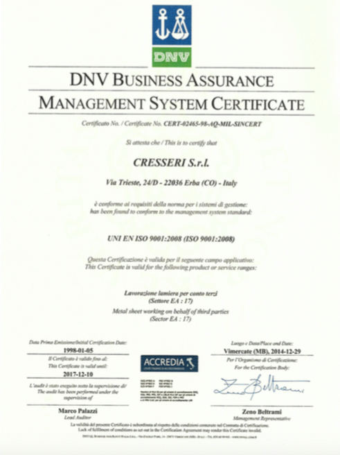 ISO Certification