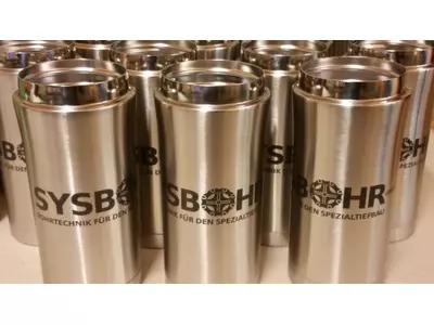 Lasergravur auf Edelstahl Thermobecher
