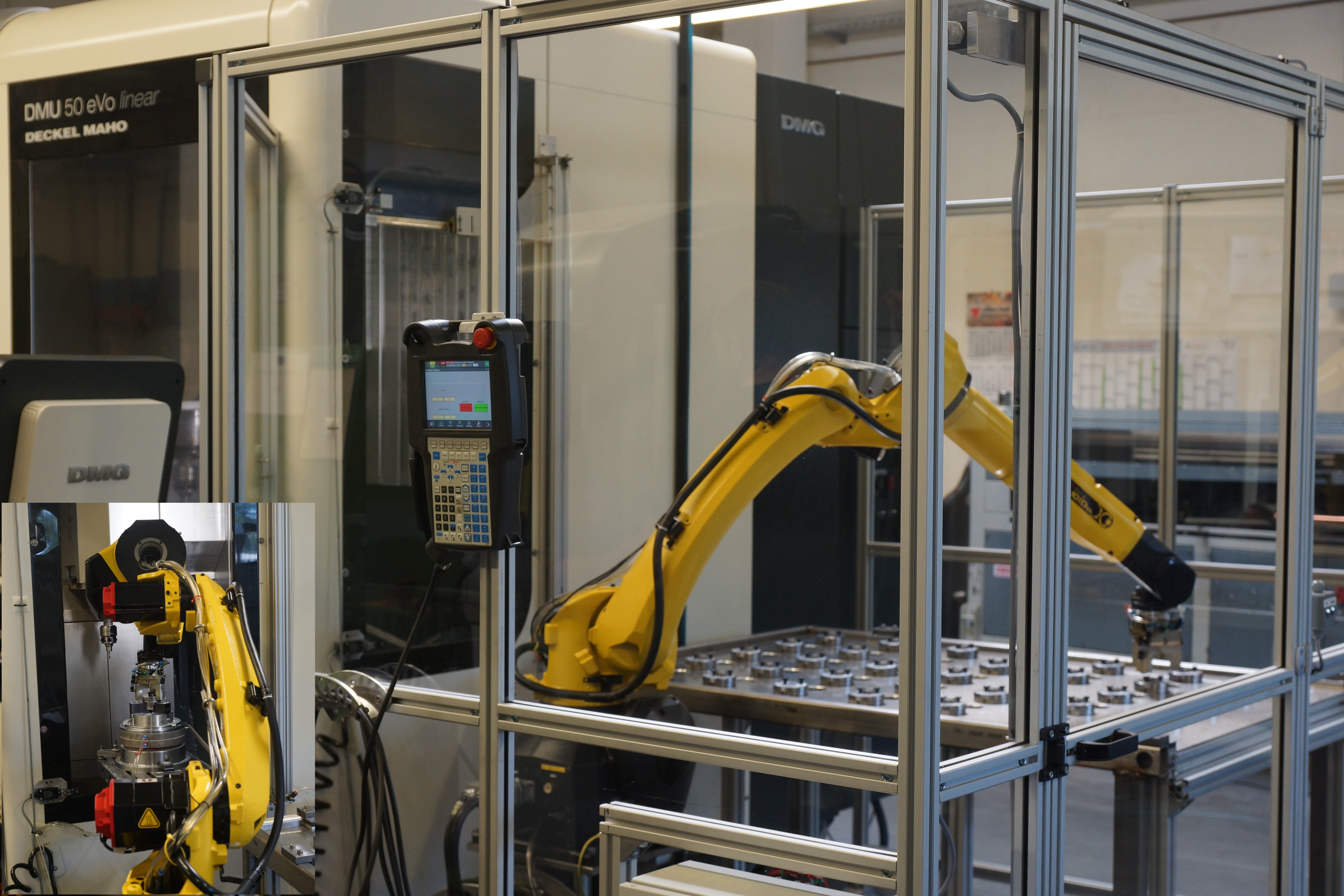 Roboterbeladung DMU 50 Evolution linear