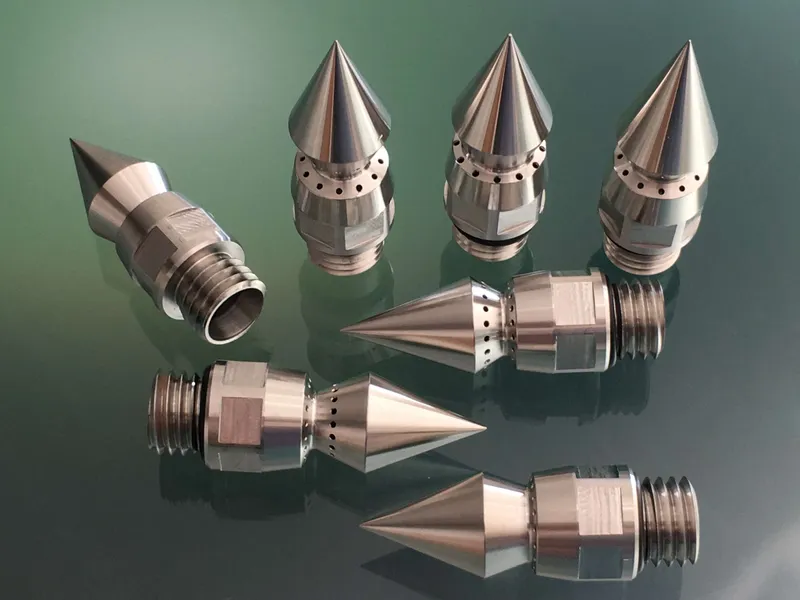 Special nozzles for fire prevention systems