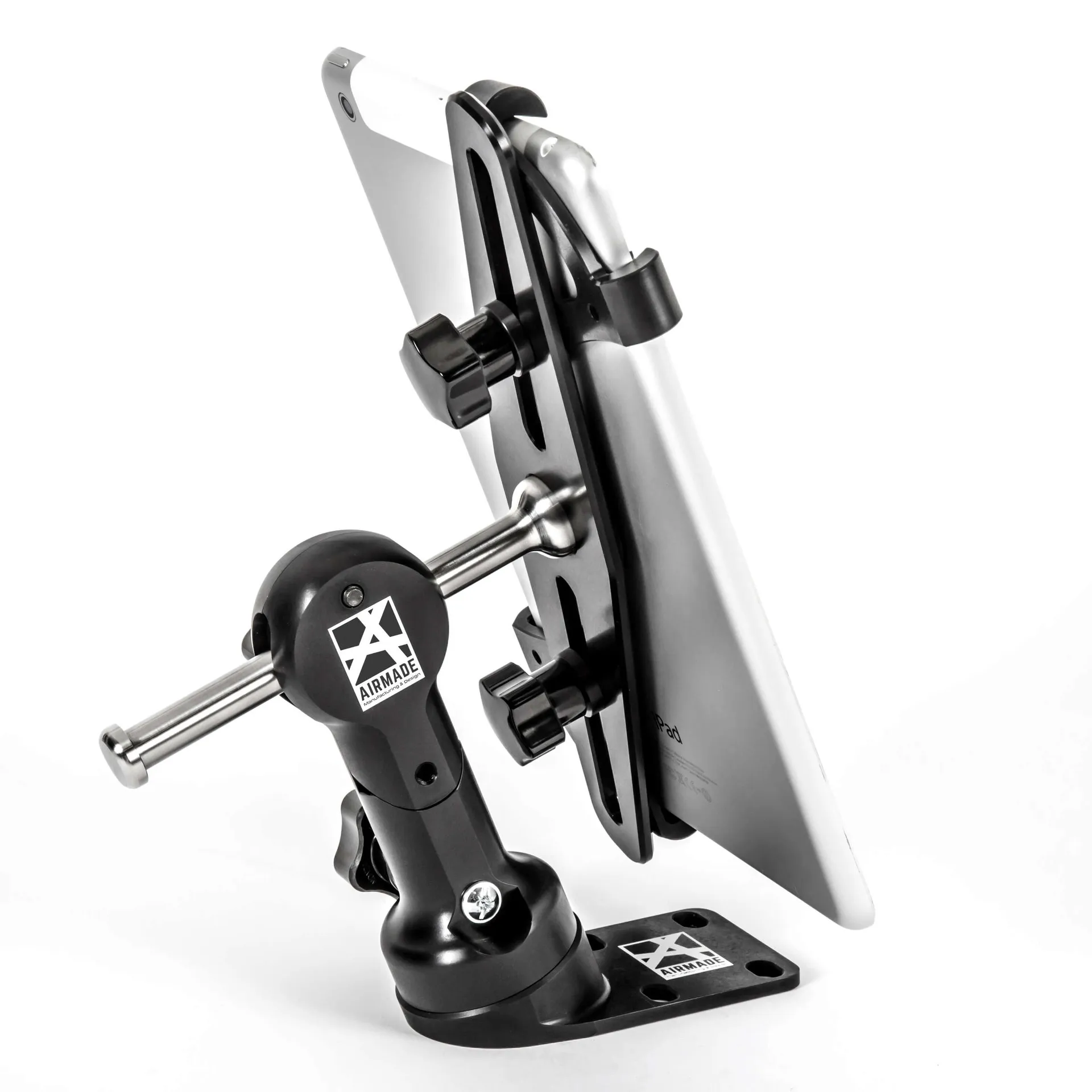 Tablet mounting supports for the automotive/aeronautic and naval industries