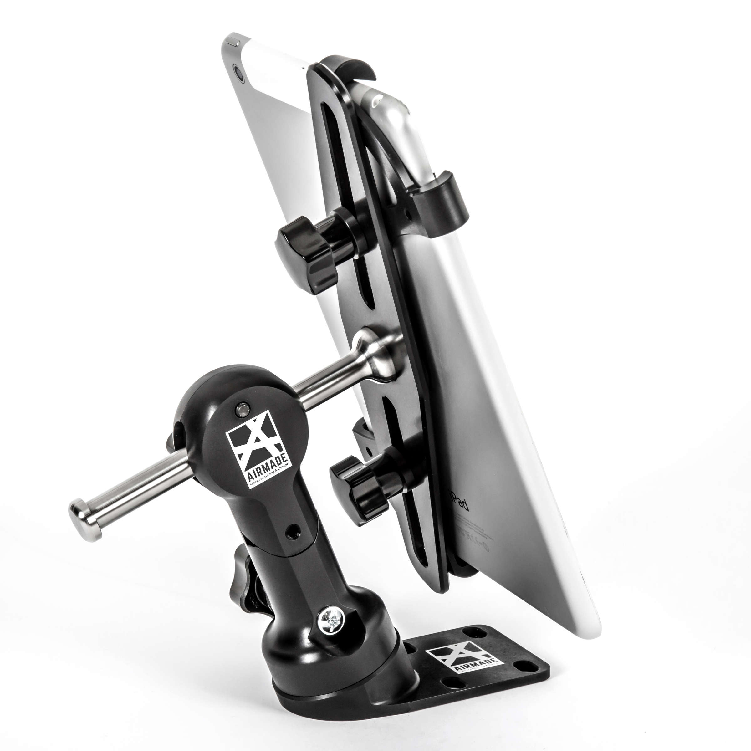 Tablet mounting supports for the automotive/aeronautic and naval industries