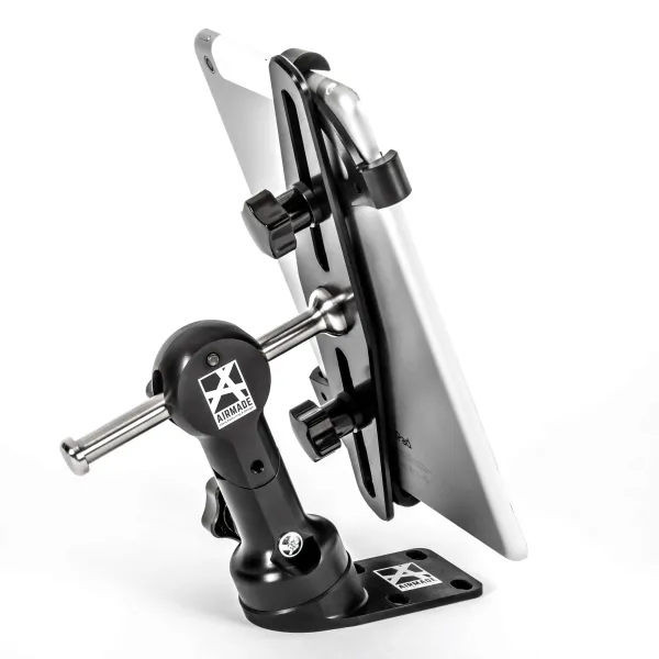 Tablet mounting supports for the automotive/aeronautic and naval industries