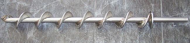 feeding screw for boilers