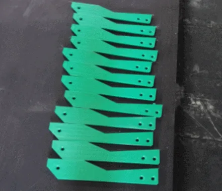 Plastic part for automotive industrial equipment