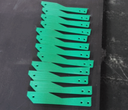 Plastic part for automotive industrial equipment