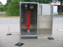 Begehbare Einhausung  für Teleskop Kurbelmast