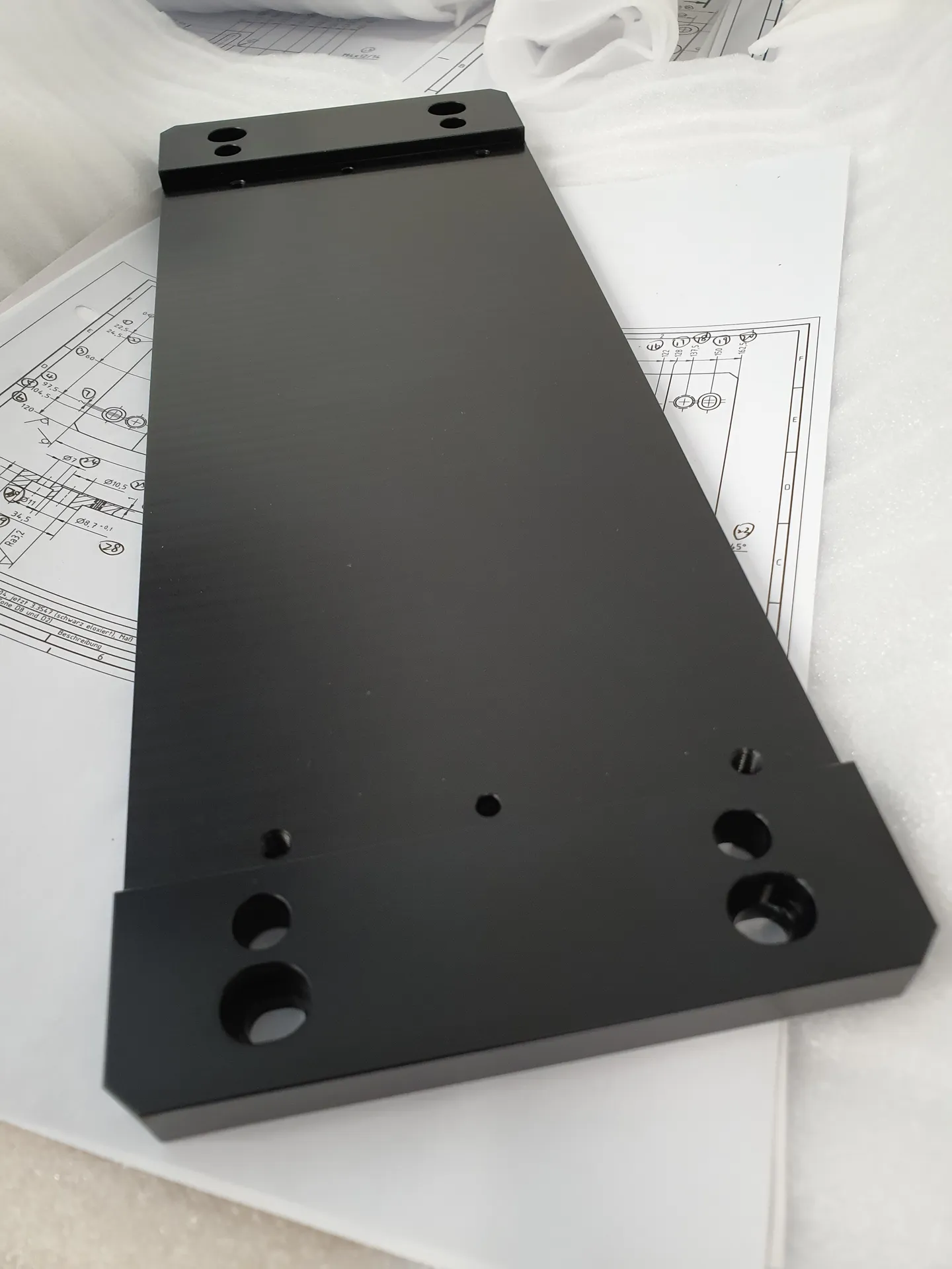 Aluminium Deckel Schwarz eloxiert